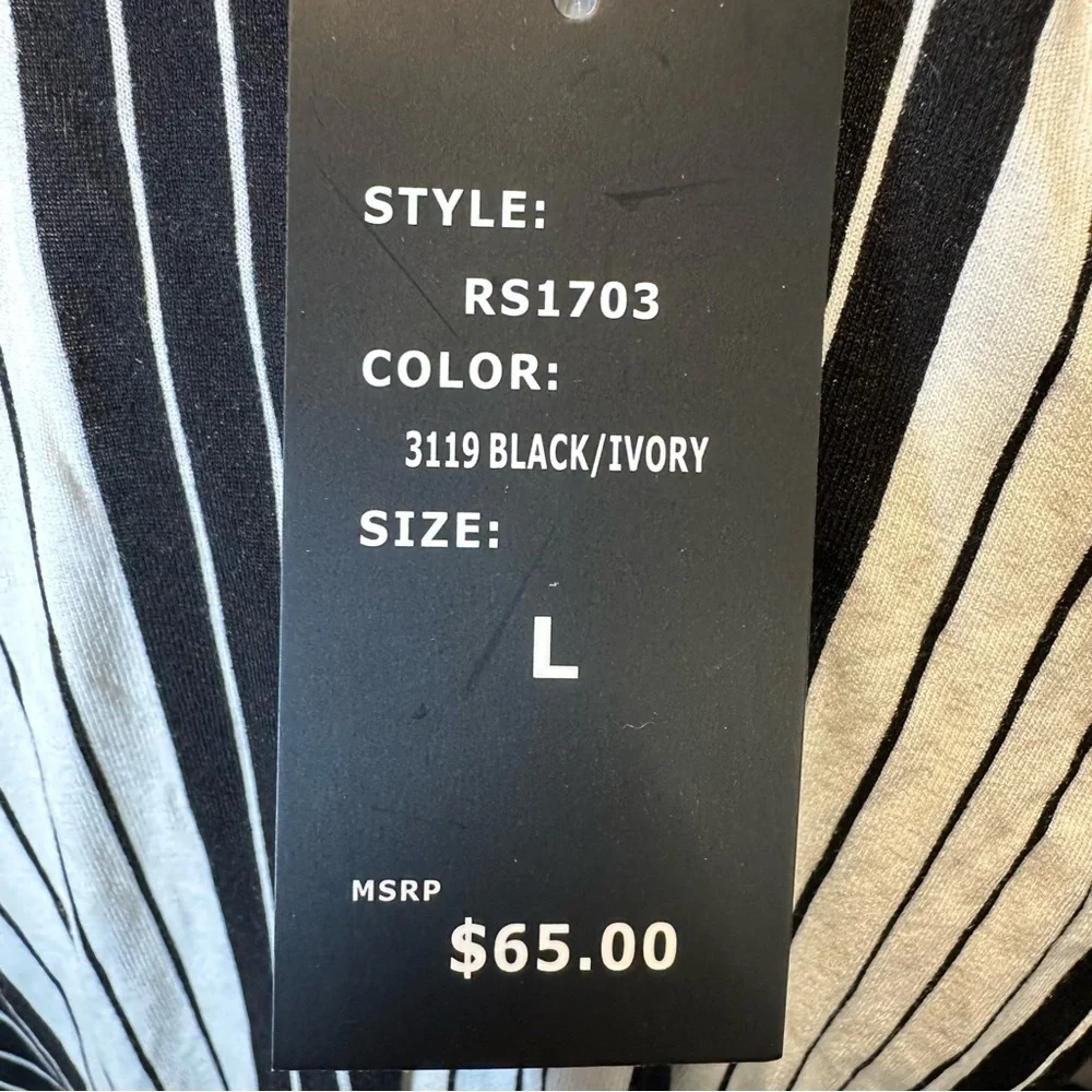Robert Louis Black and White Wrap Blouse - Picture 5 of 7